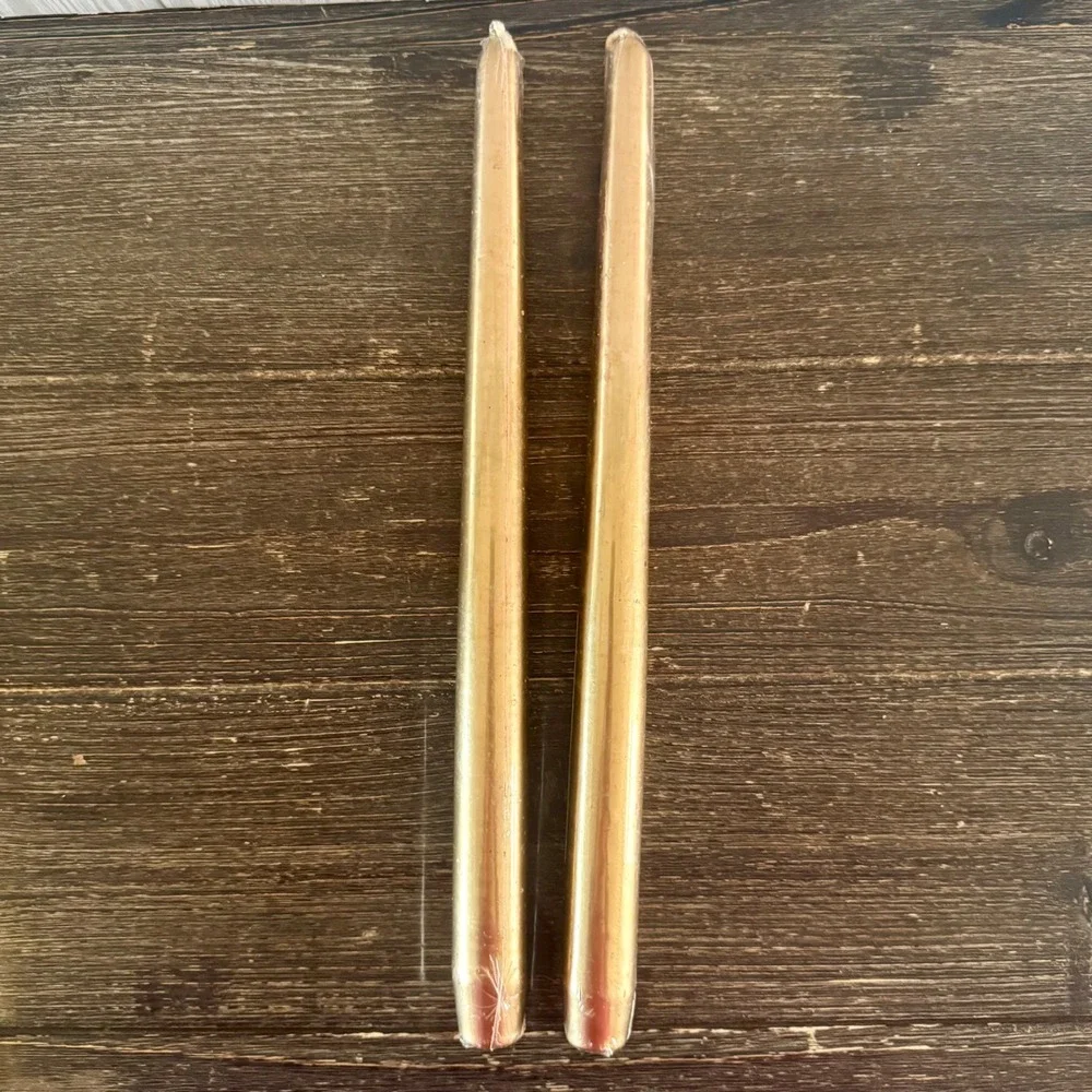 NOS Studio Nova Walmart Metallic Taper Candles Gold Silver 12